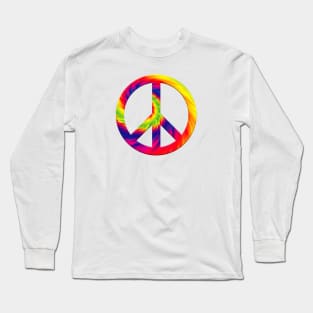 Tie Dyɛ Peace Symbol Long Sleeve T-Shirt